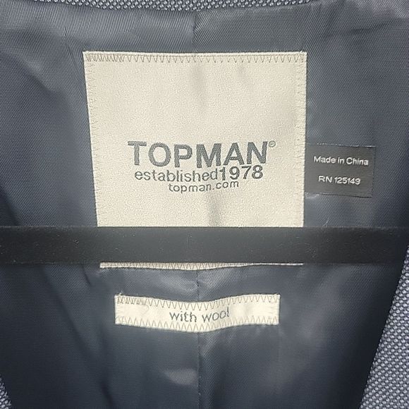 Men's Topman Size 44 Suit Vest - Picture 4 of 5
